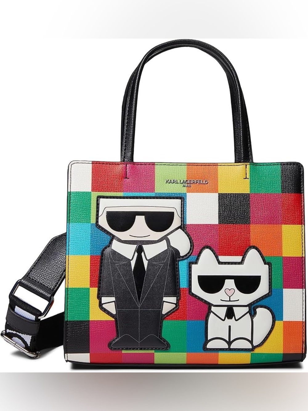 Karl Lagerfeld Maybelle Satchel Karl & Cat Appliqués NWOT